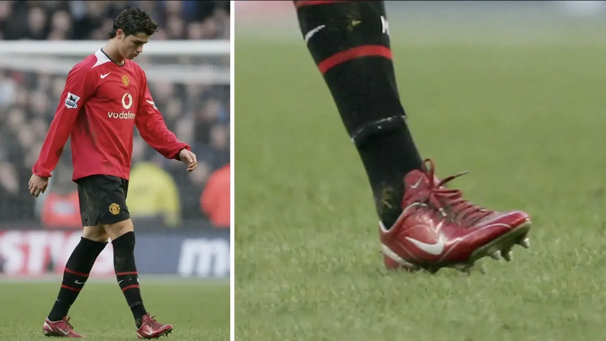 Young Cristiano Ronaldo wearing Nike Mercurial 2003